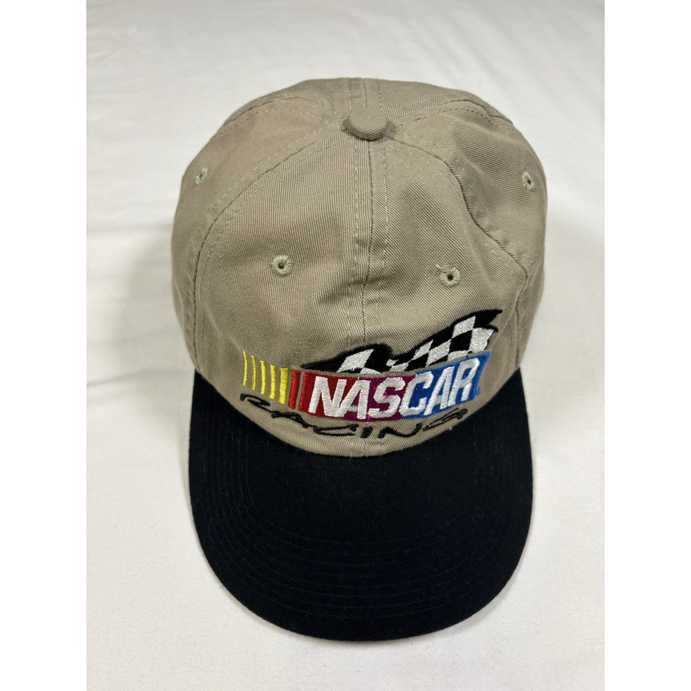Vintage 90s Kudzu NASCAR Racing Hat Tan Black Strapback Cap NWOT Deadstock